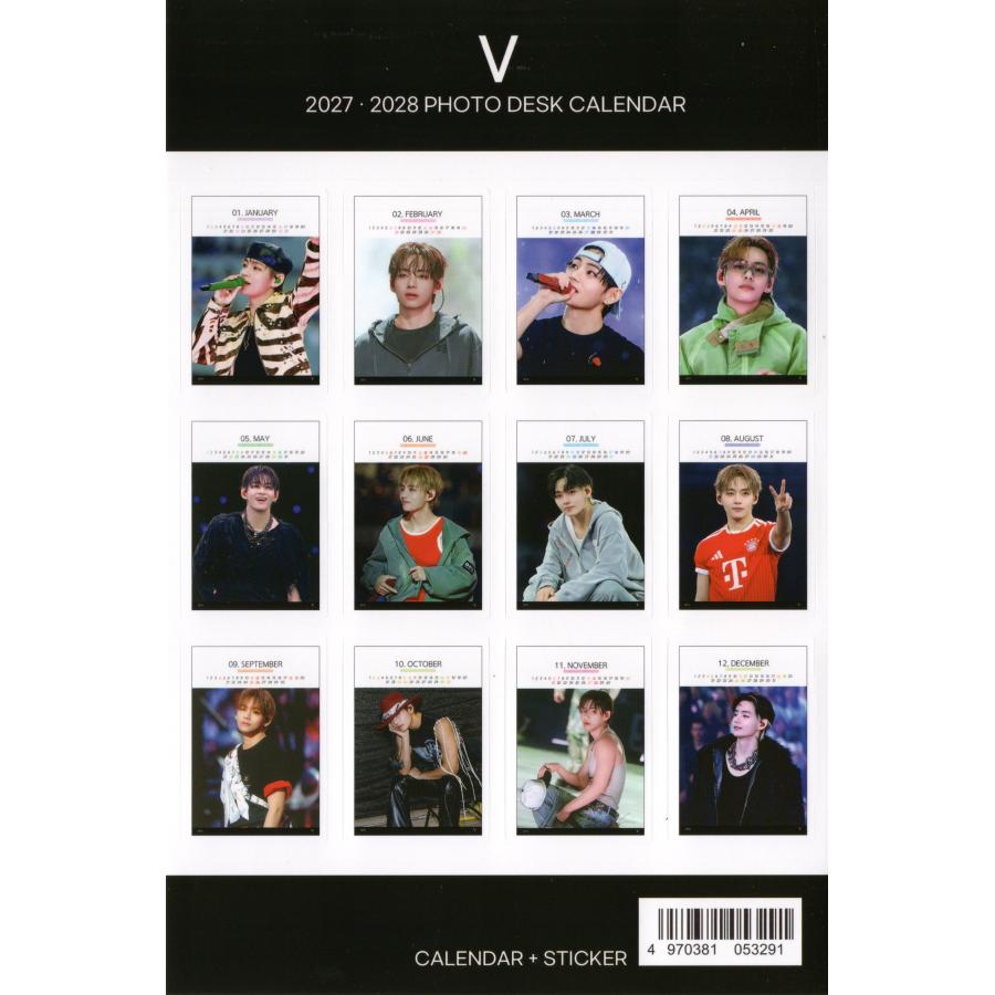 BTS V テテ グッズ 卓上 カレンダー (写真集) 2027~2028年(2年分) +