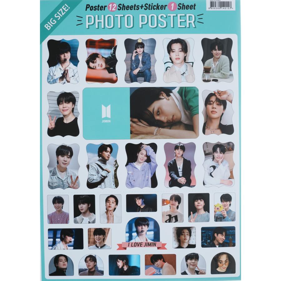 BTS ジミン グッズ ポスター 12枚 (A3サイズ) ＋ ステッカー セット 13点セット K-POP |  | 04