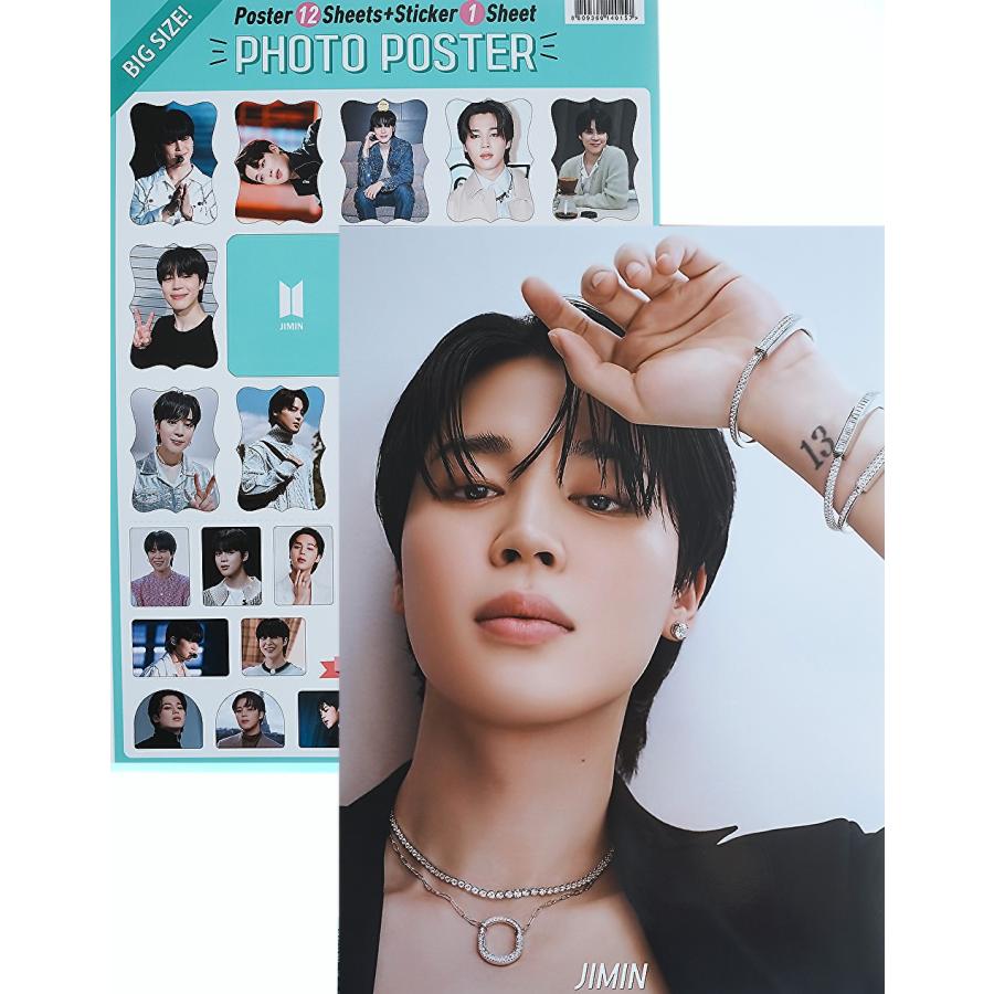 BTS ジミン グッズ ポスター 12枚 (A3サイズ) ＋ ステッカー セット 13点セット K-POP |  | 01