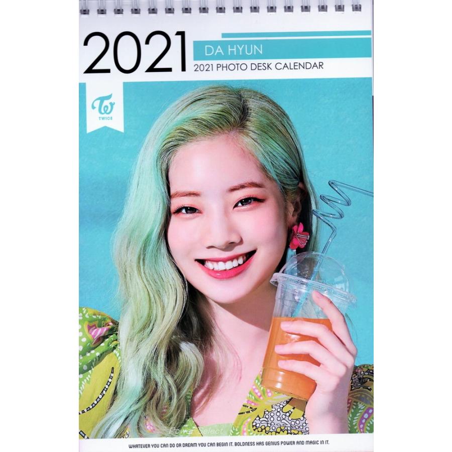 TWICE トゥワイス DAHYUN ダヒョン グッズ 卓上 カレンダー (写真集 カレンダー) 2020~2021年 (2年分) + フォトデスクカレンダー [2点セット] |  | 01