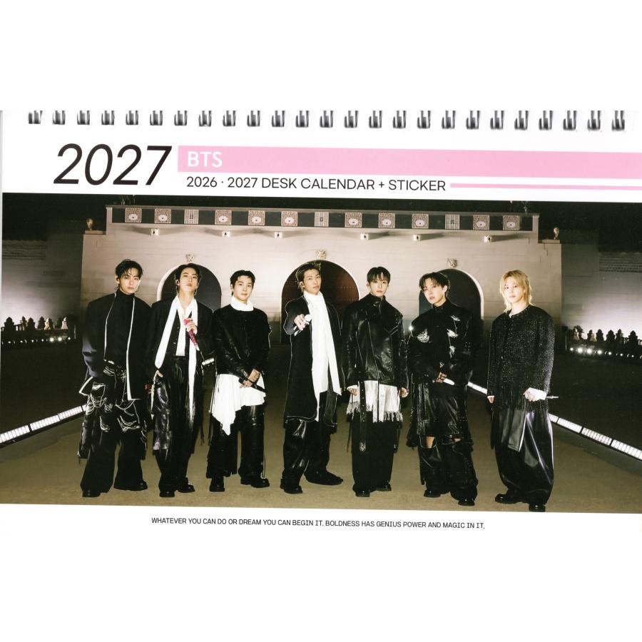 BTS グッズ 卓上 カレンダー (写真集) 2026~2027年 (2年分) +