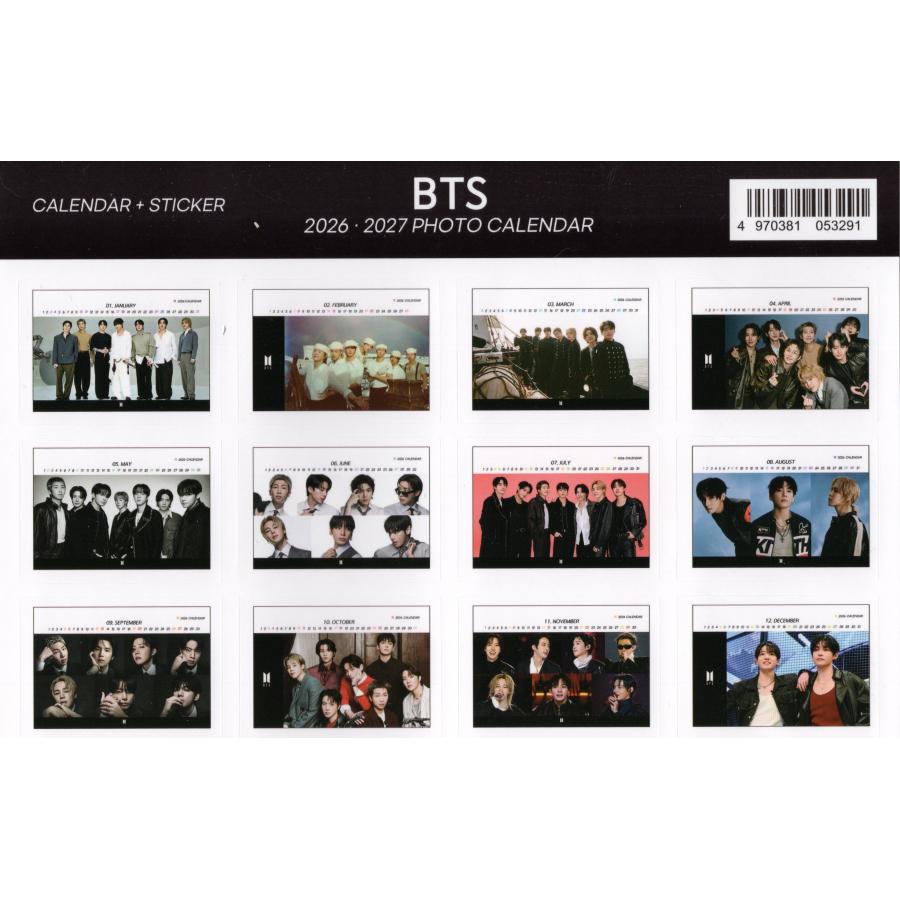 BTS グッズ 卓上 カレンダー (写真集) 2026~2027年 (2年分) +