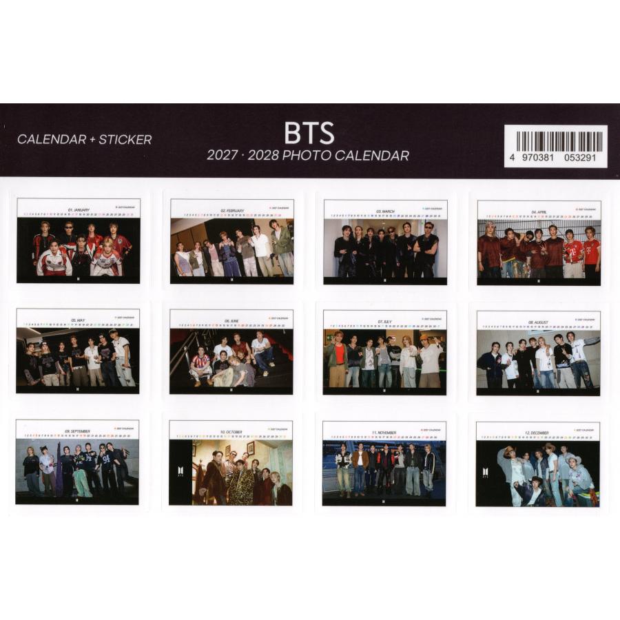 BTS カレンダー ポスター CD 12点セット BTS グッズ 卓上 カレンダー (写真集) 2027~2028年 (2年分) +