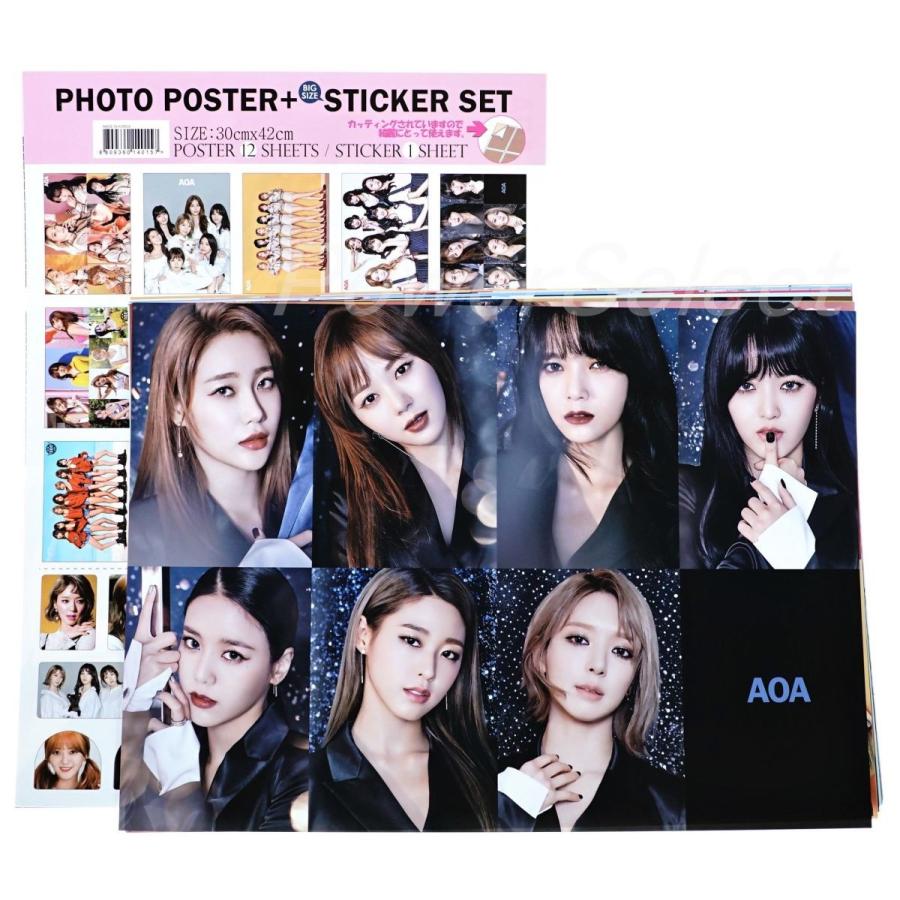 AOA エーオーエー ポスター 12枚 (A3サイズ) ＋ ステッカー セット 13点セット |  | 03
