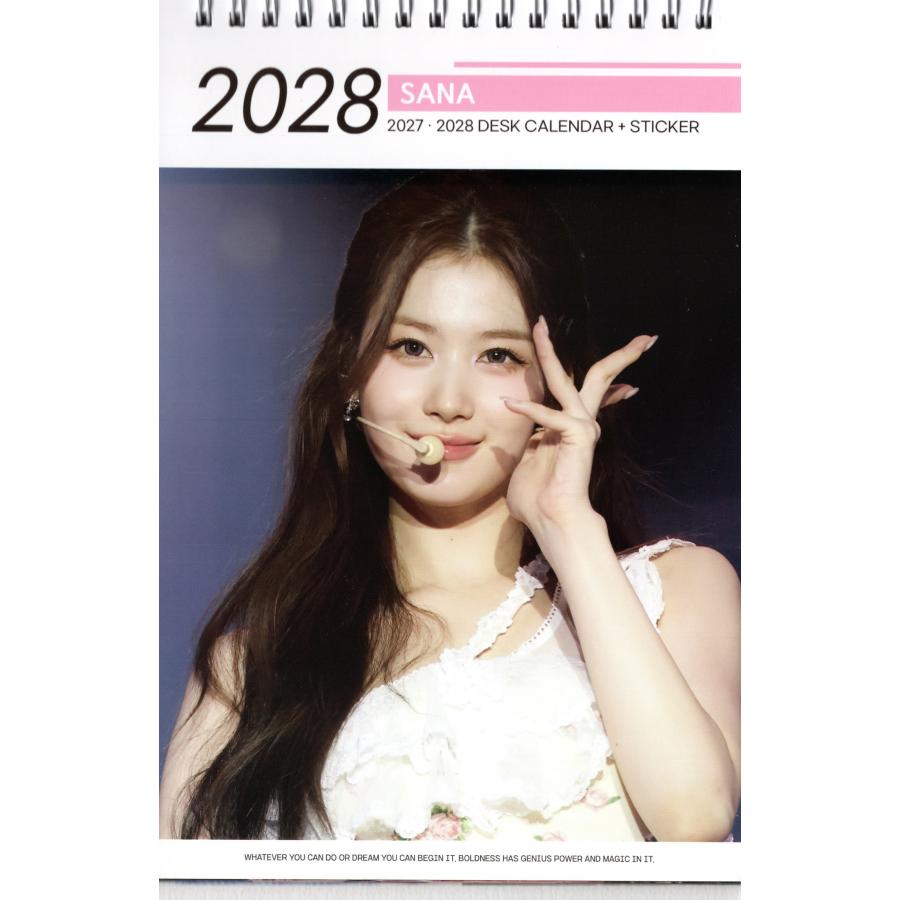 TWICE SANA サナ グッズ 卓上 カレンダー (写真集) 2027~2028年 (2年分) + ステッカーシール 12点set |  | 03