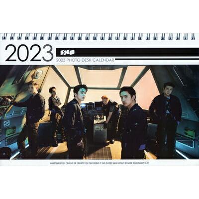 EXO エクソ グッズ 卓上 カレンダー / 写真集カレンダー 2022~2023年(2年分) + ステッカーシール [12点セット] |  | 02