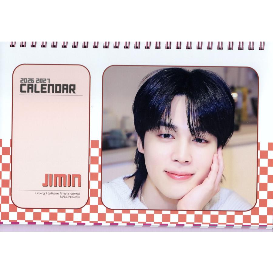 BTS ジミン グッズ 卓上 カレンダー (写真集) 2026~2027年 (2年分) +