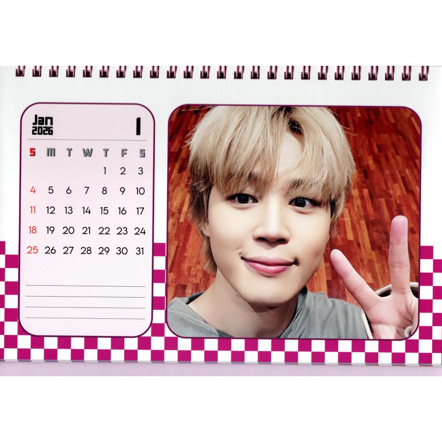 BTS ジミン グッズ 卓上 カレンダー (写真集) 2026~2027年 (2年分) +