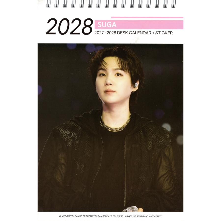 BTS シュガ SUGA グッズ 卓上 カレンダー (写真集) 2027~2028年(2年分
