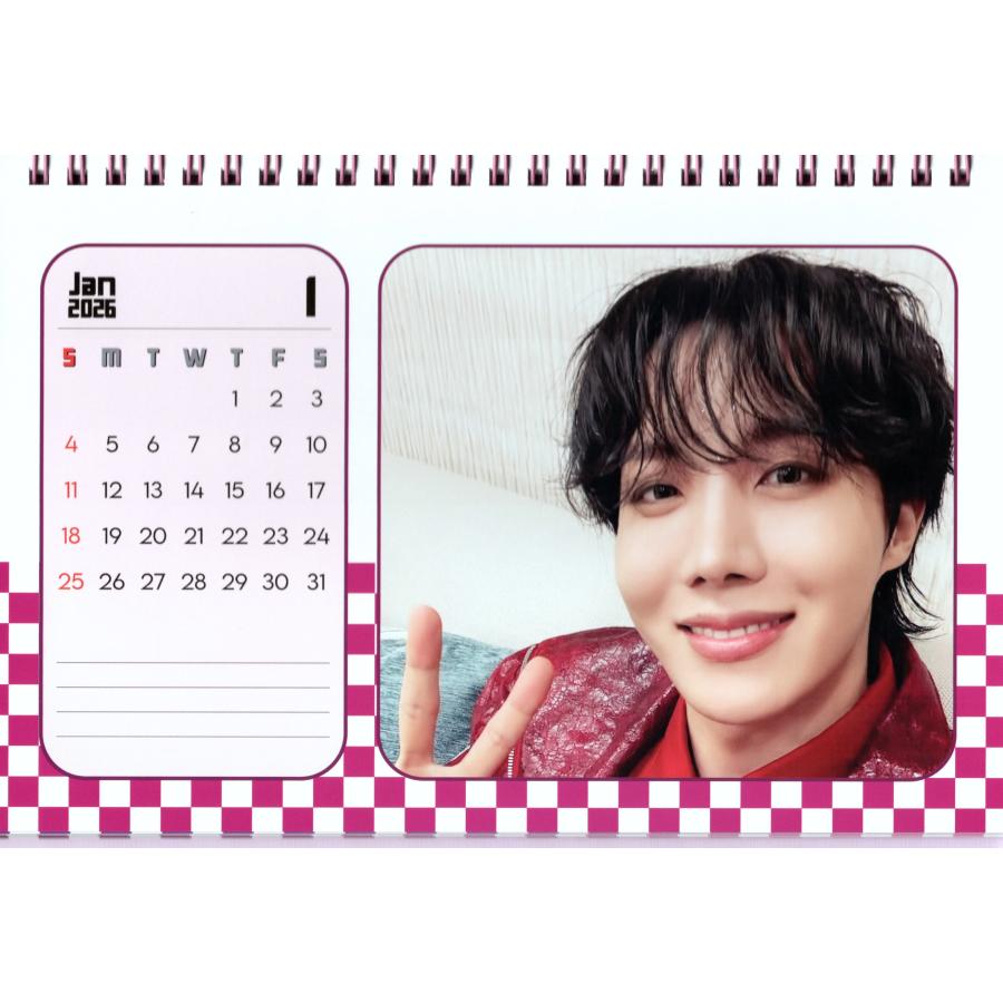 BTS J-HOPE ジェイホープ グッズ 卓上 カレンダー 2026~2027年 (2年分 ) + ステッカーセット K-POP |  | 01