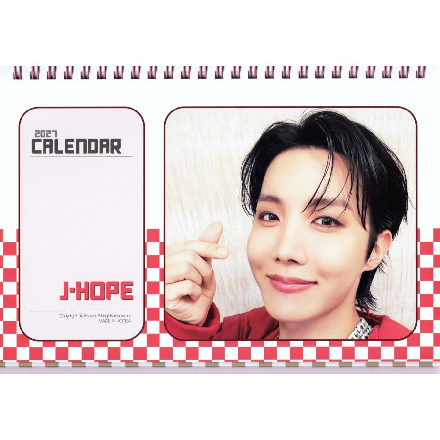 BTS J-HOPE ジェイホープ グッズ 卓上 カレンダー 2026~2027年 (2年分 ) + ステッカーセット K-POP |  | 03