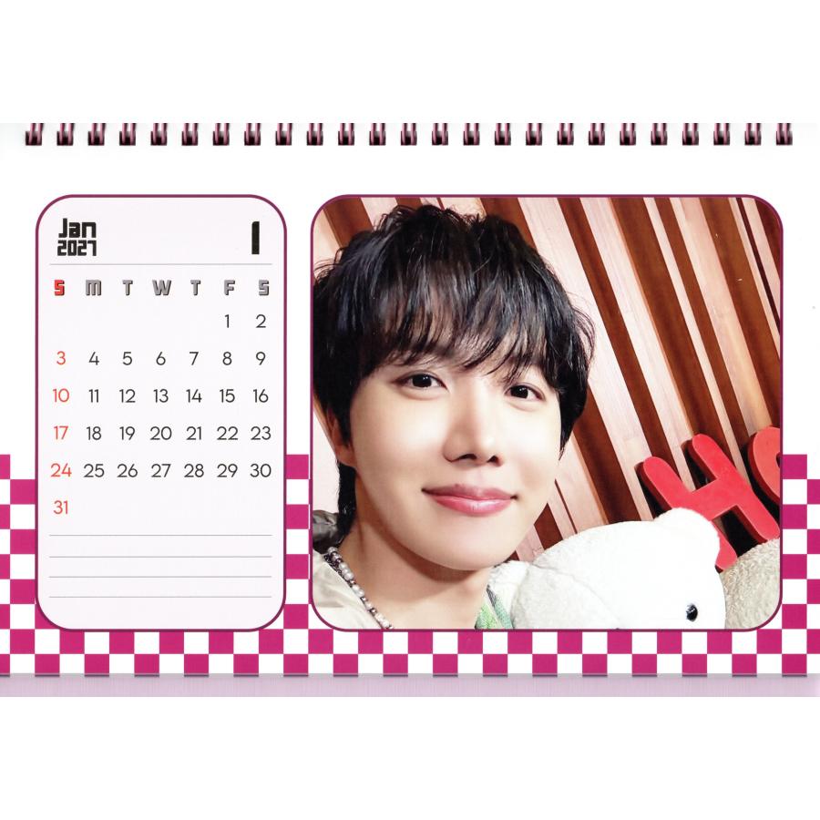 BTS J-HOPE ジェイホープ グッズ 卓上 カレンダー 2026~2027年 (2年分 ) + ステッカーセット K-POP |  | 02