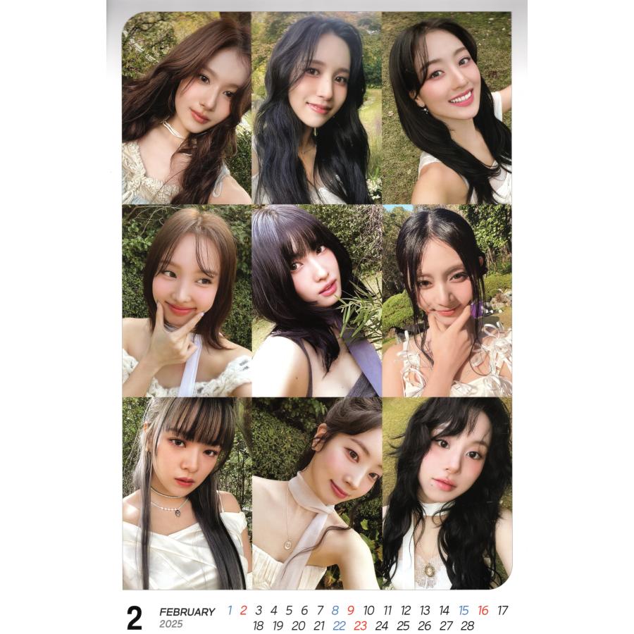 TWICE グッズ 大判 壁掛け カレンダー 2025年 (令和7年) +