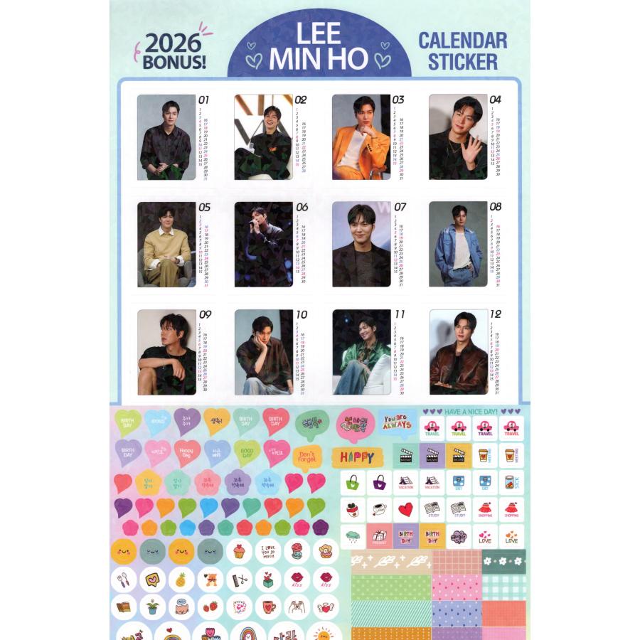 イミンホ グッズ 大判 壁掛け カレンダー 2026年 (令和8年) + カレンダー ステッカーセット |  | 04