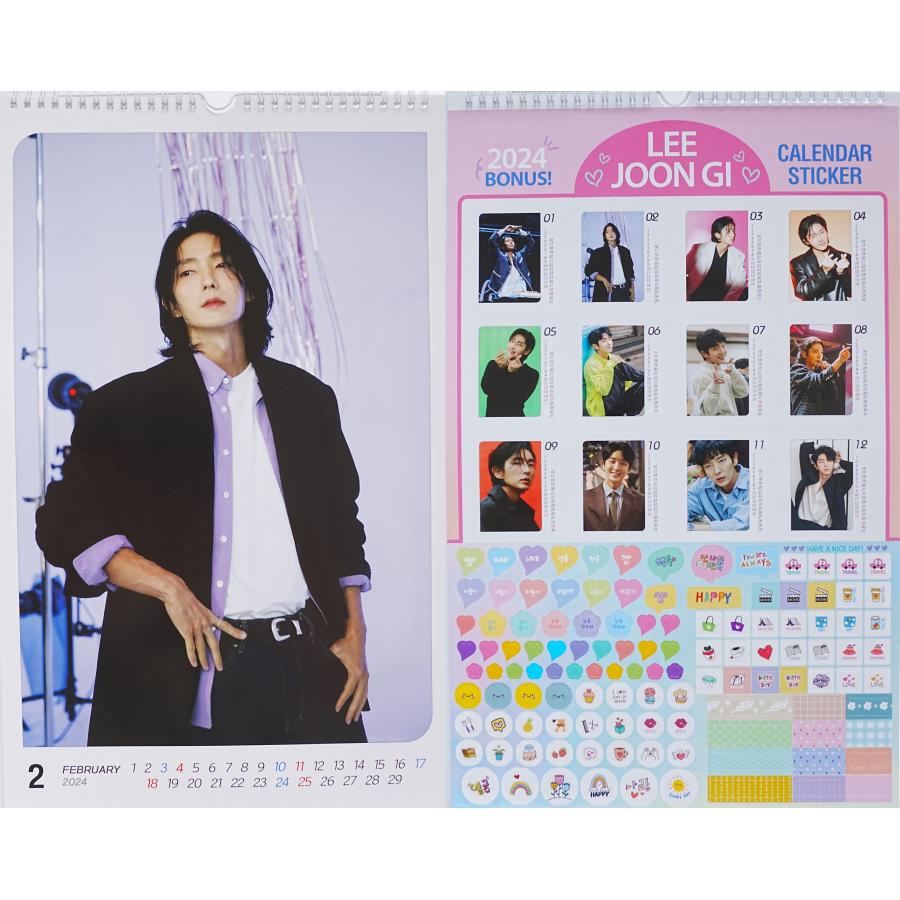 イジュンギ グッズ 大判 壁掛け カレンダー 2024年 (令和6年) + カレンダー ステッカーセット | 