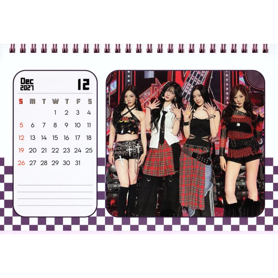aespa エスパ グッズ 卓上 カレンダー (写真集 カレンダー) 2026~2027年 (2年分) + ステッカーセット |  | 01