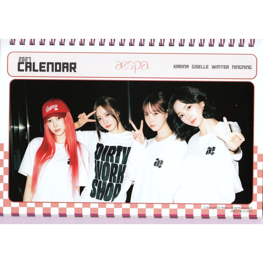 aespa エスパ グッズ 卓上 カレンダー (写真集 カレンダー) 2026~2027年 (2年分) + ステッカーセット |  | 03