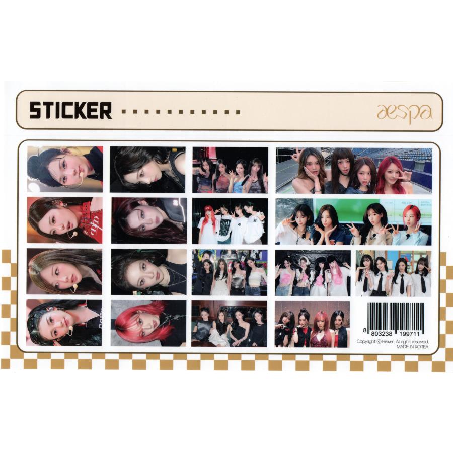 aespa エスパ グッズ 卓上 カレンダー (写真集 カレンダー) 2026~2027年 (2年分) + ステッカーセット |  | 04