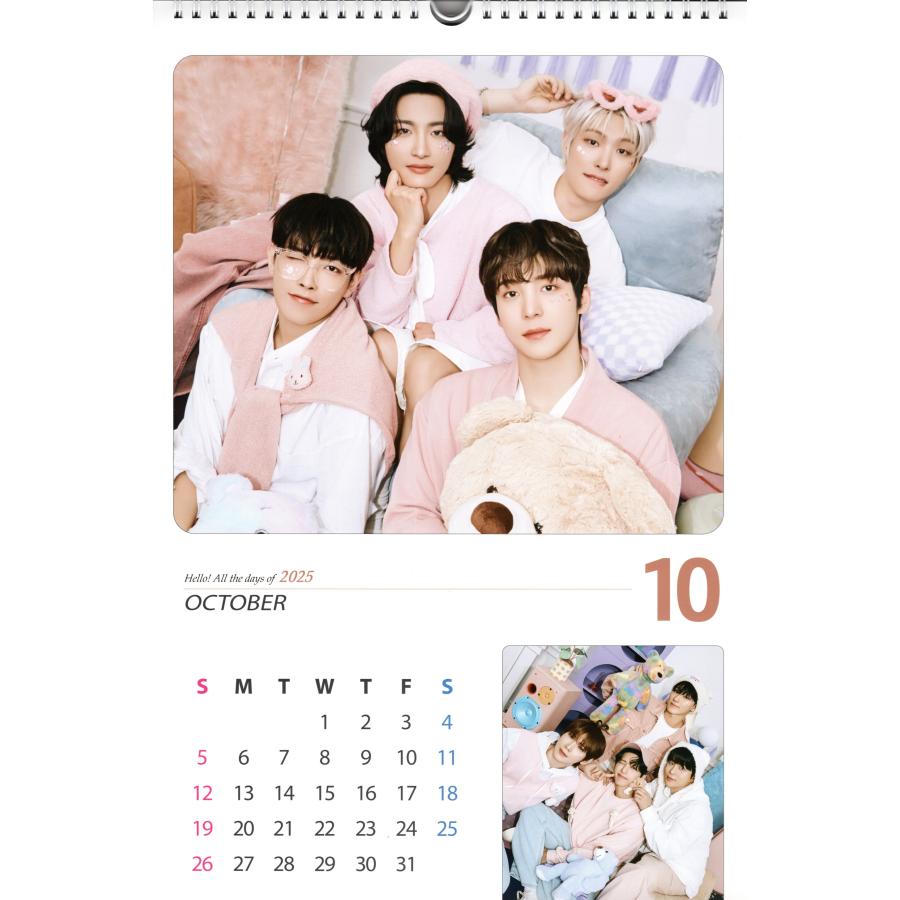 ATEEZ エーティーズ グッズ 大判 壁掛け カレンダー 2025年 (令和7年) + ステッカーセット K-POP |  | 01