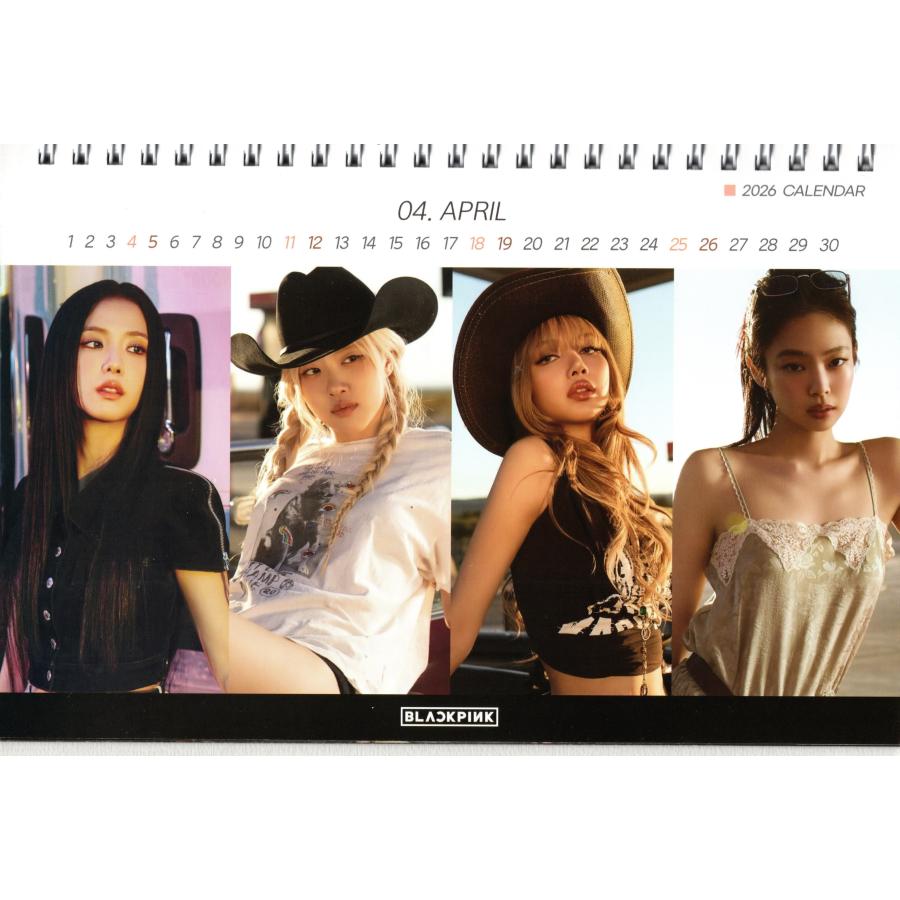 BLACKPINK ブラックピンク グッズ 卓上 カレンダー 2026~2027年(2年分