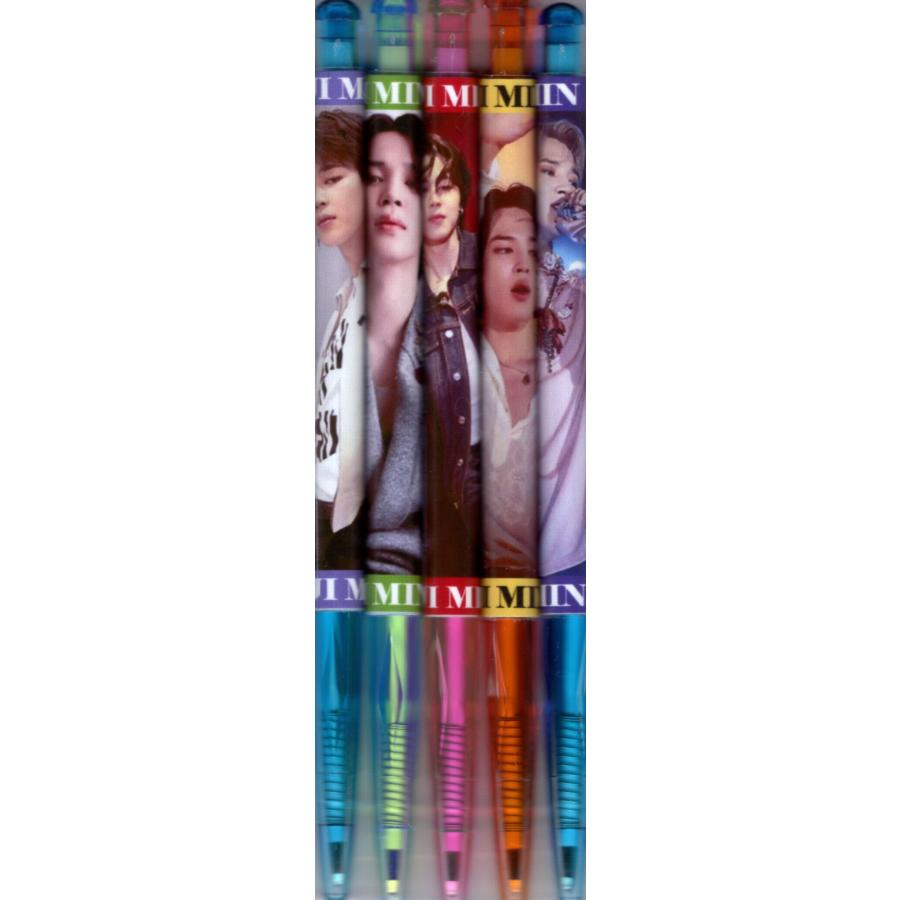 BTS ジミン グッズ ボールペン 5本セット + ステッカー K-POP : スター