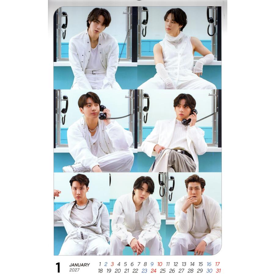 BTS グッズ 大判 壁掛け カレンダー 2026年 (令和8年) + ステッカーセット |  | 02