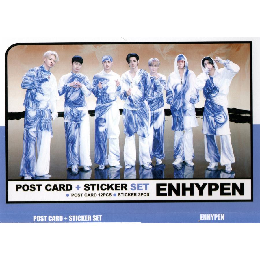 ENHYPEN エンハイフン グッズ ポストカード セット ( ポストカード 12枚 + ステッカー 3枚 ) 15点set | 