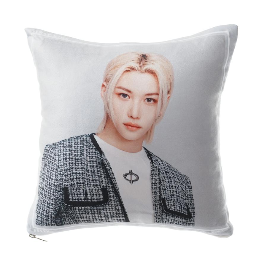 Stray Kids ストレイキッズ Felix フィリックス グッズ クッション 抱き枕 + 綿わた (クッション中身付）両面写真 K-POP y5 | 