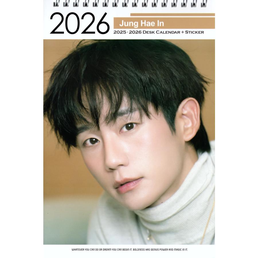 チョンヘイン グッズ 卓上 カレンダー  (写真集 カレンダー) 2025~2026年 (2年分) ステッカーシール [12点セット] |  | 01