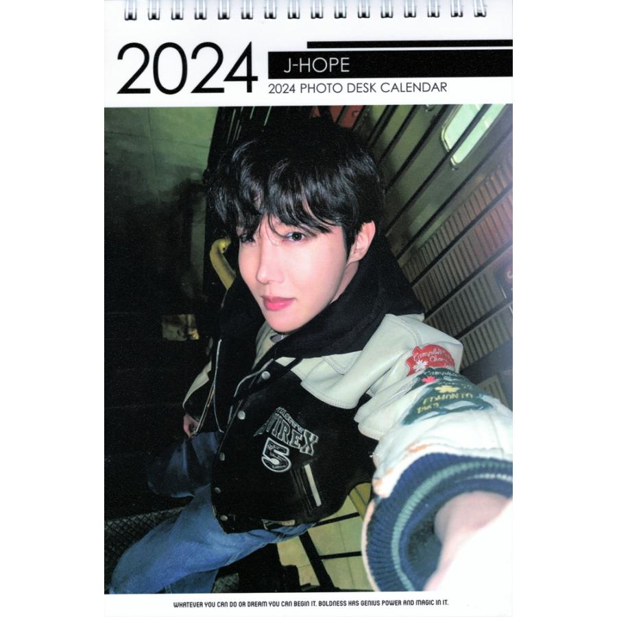BTS J-HOPE ジェイホープ グッズ 卓上 カレンダー (写真集 カレンダー) 2024~2025年(2年分) + ステッカーシール K-POP｜powerselect｜04