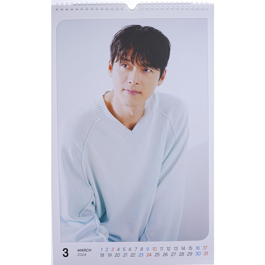 ヒョンビン 愛の不時着 グッズ 大判 壁掛け カレンダー 2024年 (令和6年) + カレンダー ステッカーセット |  | 03