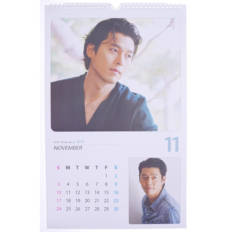 ヒョンビン 愛の不時着 グッズ 大判 壁掛け カレンダー 2024年 (令和6年) + カレンダー ステッカーセット |  | 04