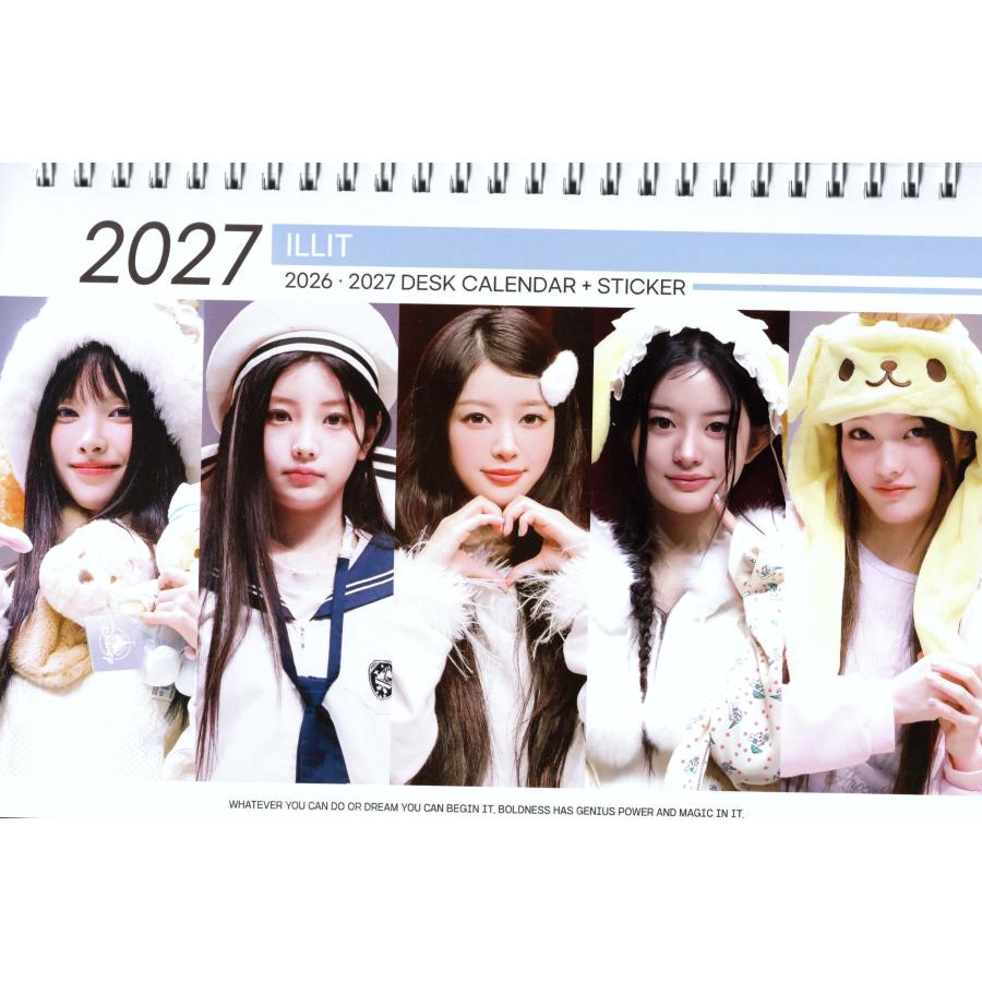 ILLIT アイリット グッズ 卓上 カレンダー 2026~2027年(2年分) ステッカーシール 12点Set |  | 03