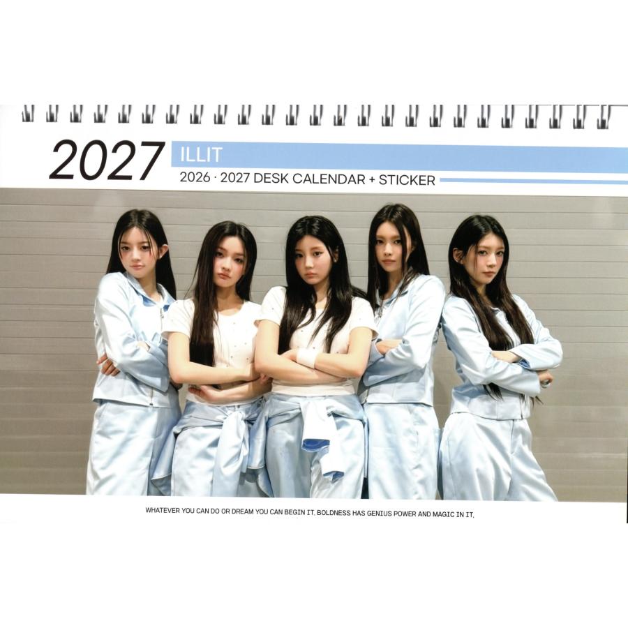 ILLIT アイリット グッズ 卓上 カレンダー  (写真集 カレンダー) 2026~2027年 (2年分) ステッカーシール [12点セット] K-POP |  | 02