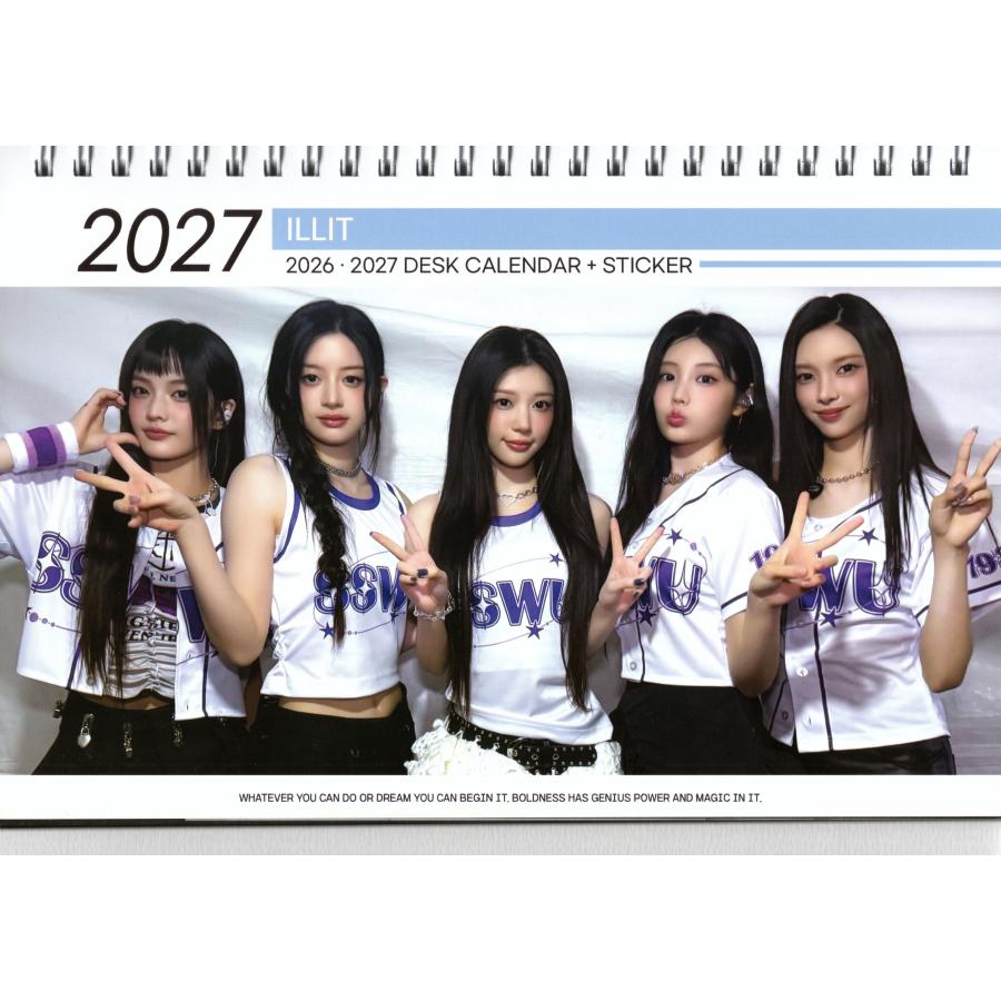 ILLIT アイリット グッズ 卓上 カレンダー  (写真集 カレンダー) 2026~2027年 (2年分) ステッカーシール [12点セット] |  | 03