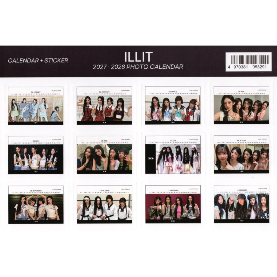 ILLIT アイリット グッズ 卓上 カレンダー  (写真集) 2027~2028年 (2年分) ステッカーシール [12点セット] |  | 04