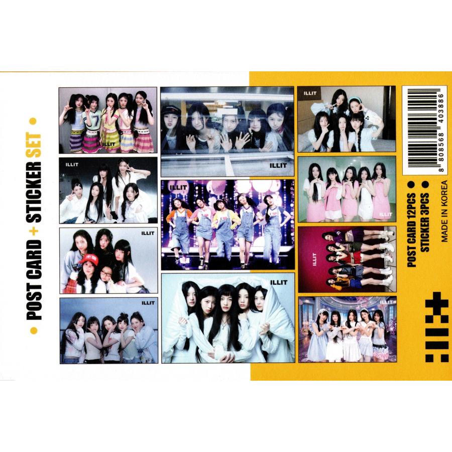 ILLIT アイリット グッズ ポストカード セット ( ポストカード 12枚 + ステッカー 3枚 ) 15点セット K-POP |  | 01
