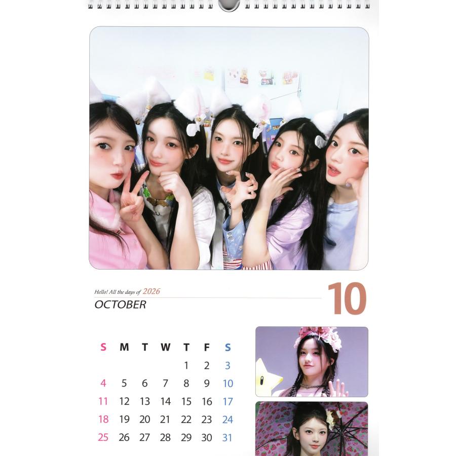 ILLIT アイリット グッズ 大判 壁掛け カレンダー 2026年 (令和8年) +