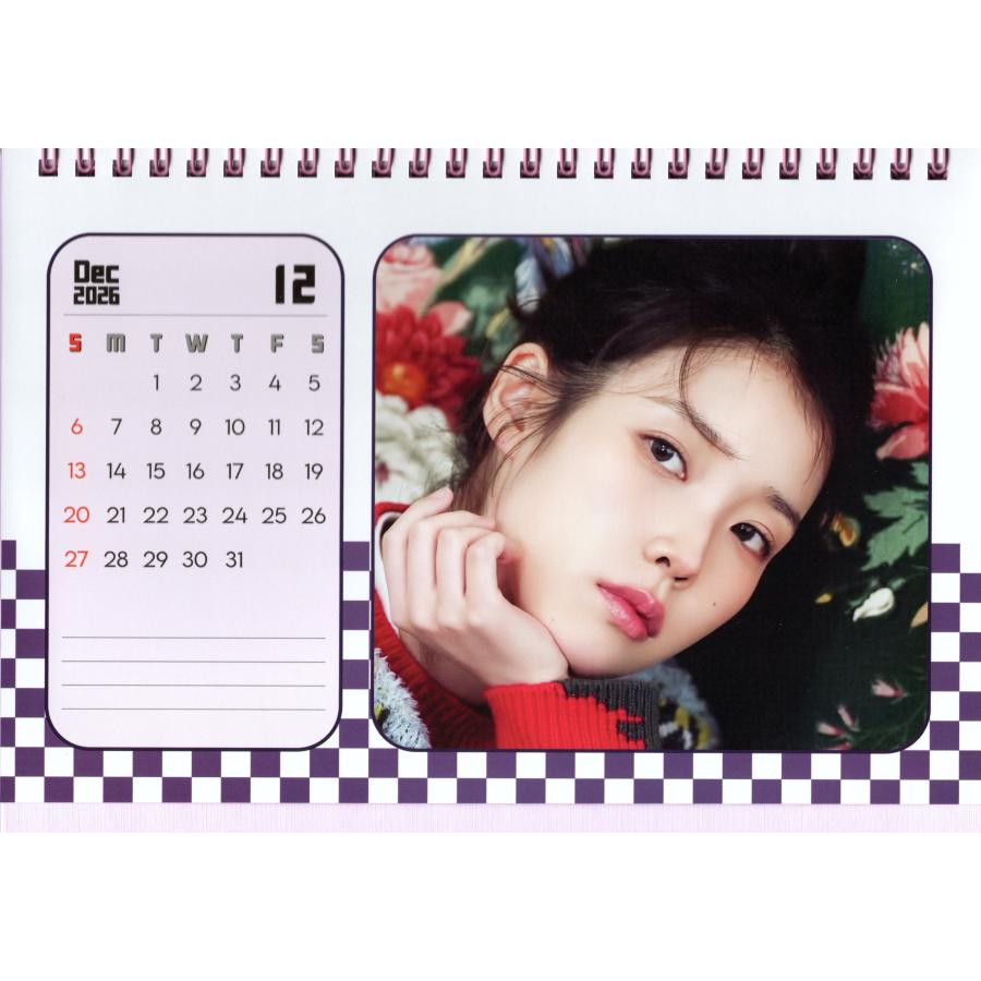 IU アイユー 卓上 カレンダー 2026~2027年(2年分) + ステッカーセット