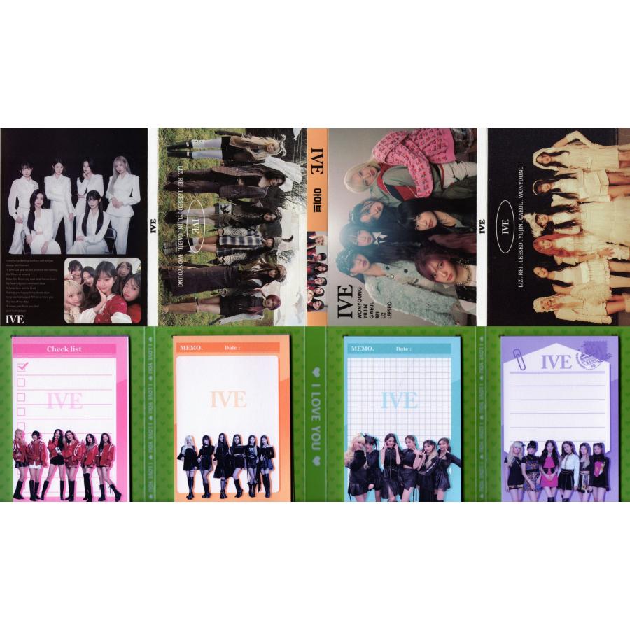 IVE アイヴ アイブ グッズ メモ帳 80枚セット 写真入り メモパッド K-POP | 