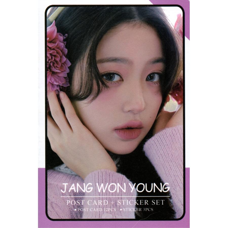 IVE ウォニョン グッズ ポストカード セット ( ポストカード 12枚 + ステッカー 3枚 ) 15点セット | 