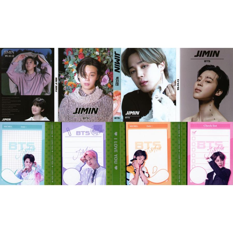 ご確認用 　BTS 新作 真四角 メモ帳 6種類 セット BTS ジミン グッズ メモ帳 80枚セット 写真入り メモパッド 新作写真2