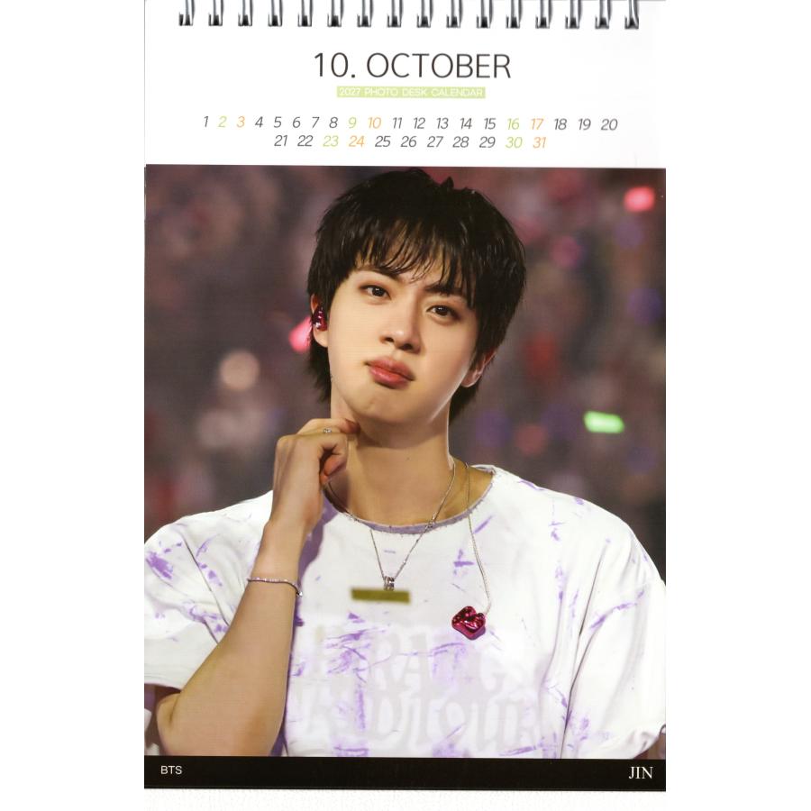 BTS JIN ジン グッズ 卓上 カレンダー (写真集) 2027 ~ 2028年(2年分)+