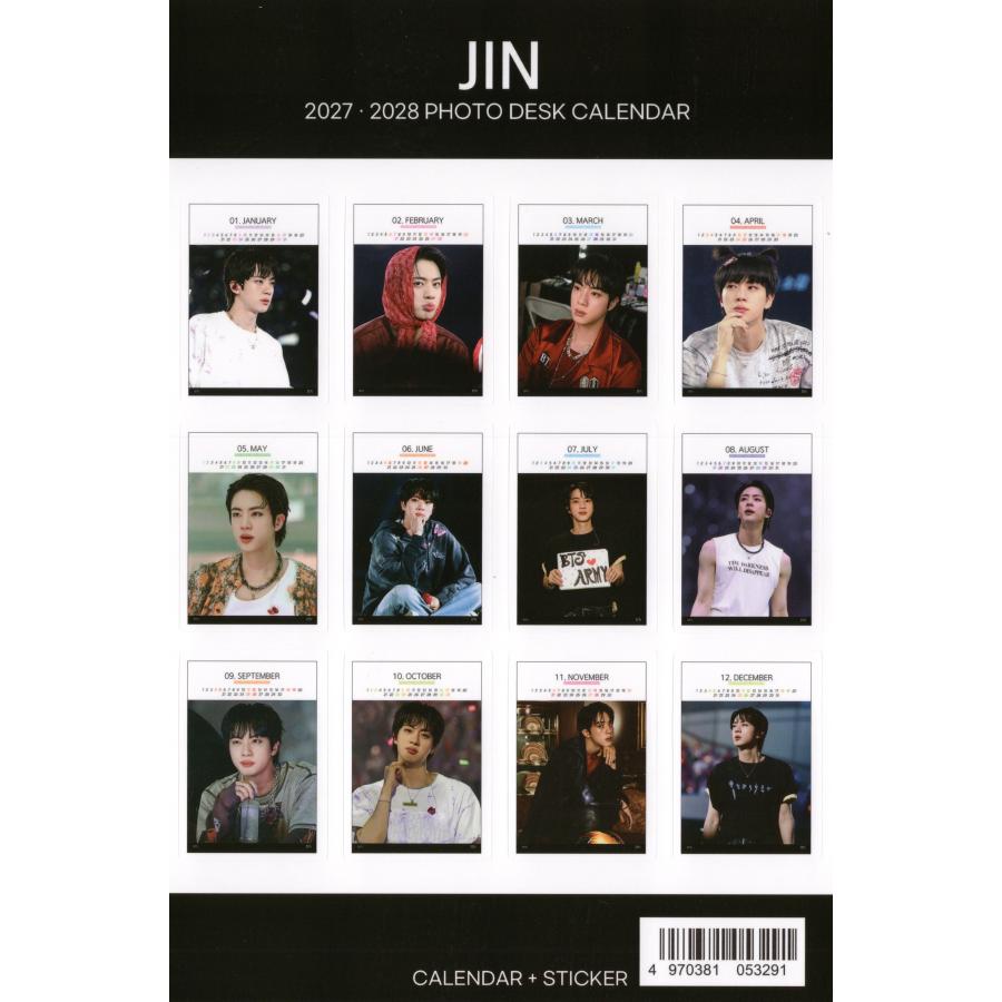 BTS JIN ジン グッズ 卓上 カレンダー (写真集) 2027 ~ 2028年(2年分)+