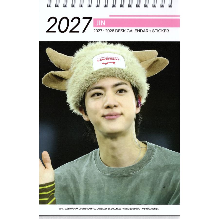 BTS JIN ジン グッズ 卓上 カレンダー (写真集) 2027 ~ 2028年(2年分)+