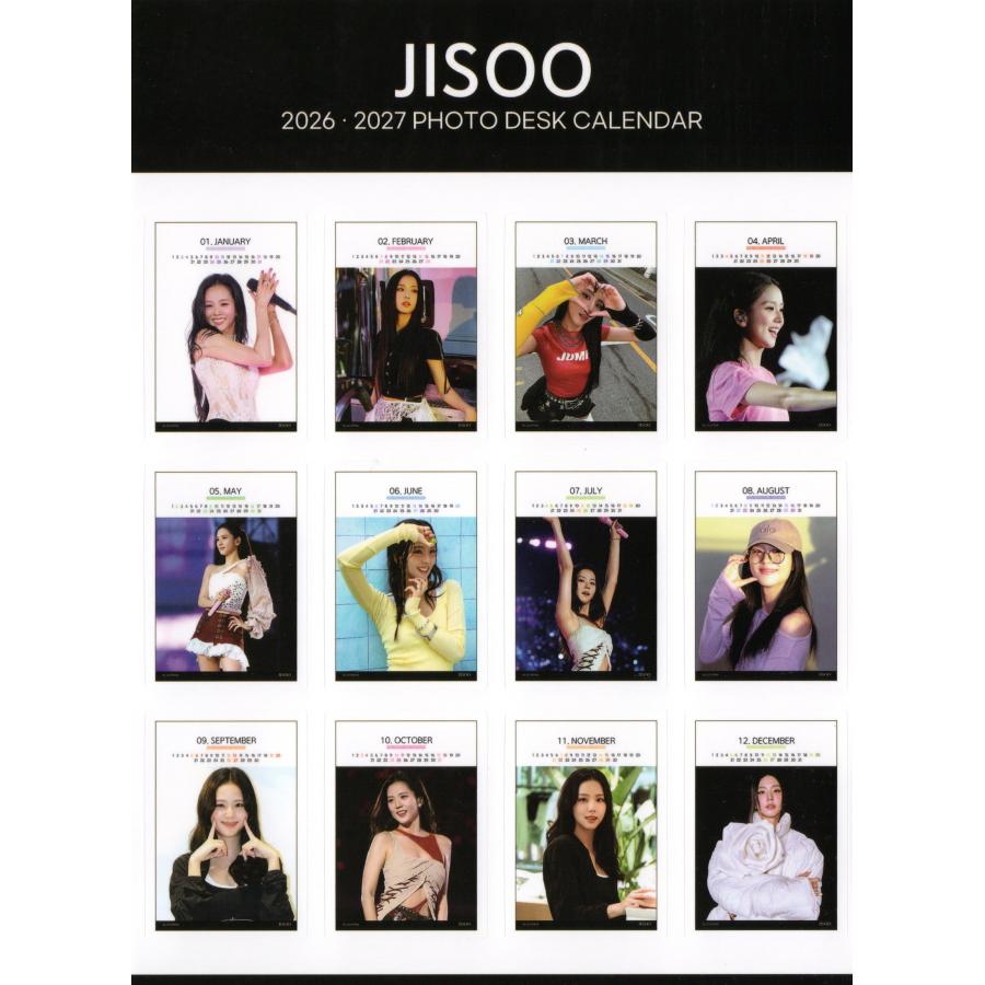 BLACKPINK ブラックピンク ジス グッズ 卓上 カレンダー 2026~2027年(2