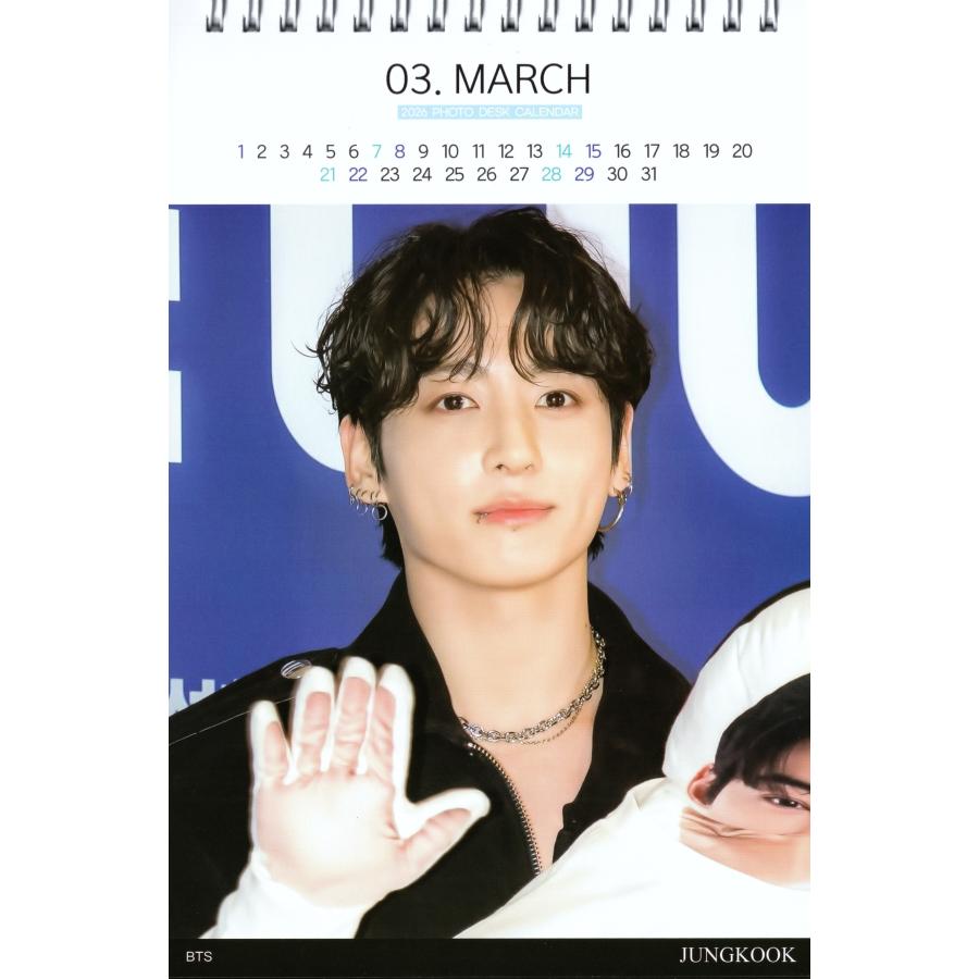 BTS ジョングク グッズ 卓上 カレンダー 2026~2027年 (2年分) + ステッカーシール 12点set |  | 01