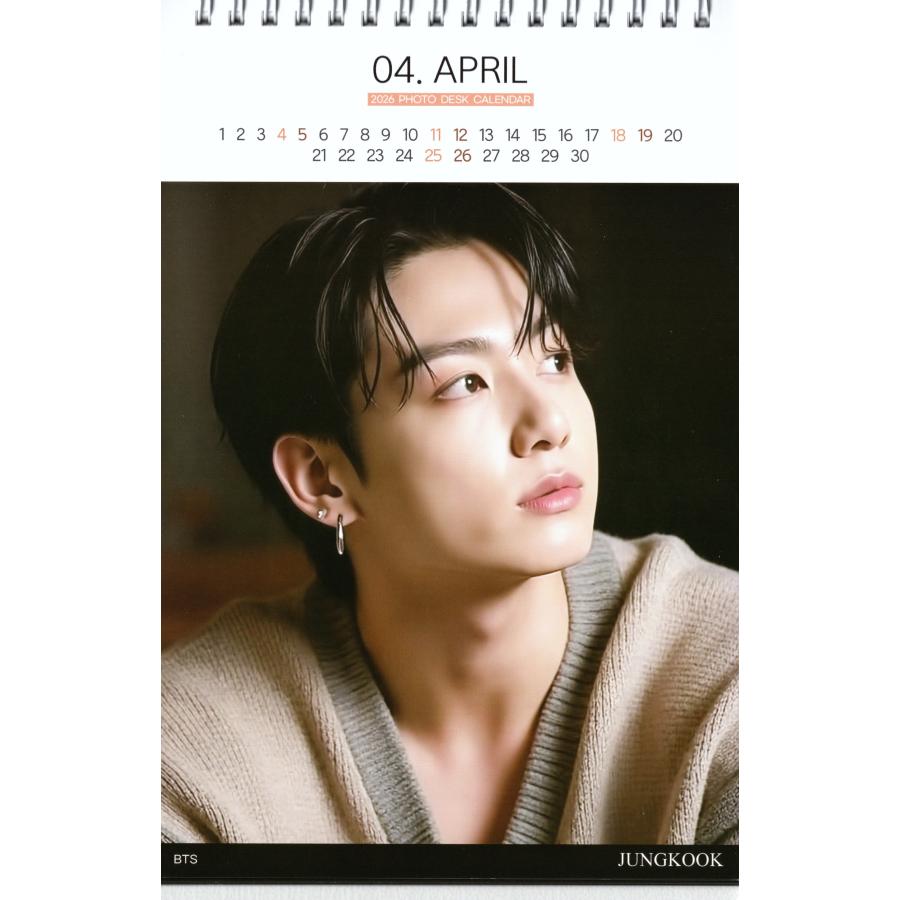 BTS ジョングク グッズ 卓上 カレンダー 2026~2027年 (2年分) + ステッカーシール 12点set |  | 03
