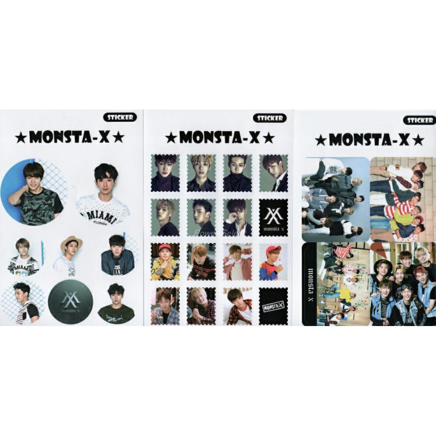 MONSTA X モンスタエックス グッズ ポストカード セット ( ポストカード 12枚 + ステッカー 3枚 ) 15点セット 新作写真 |  | 01