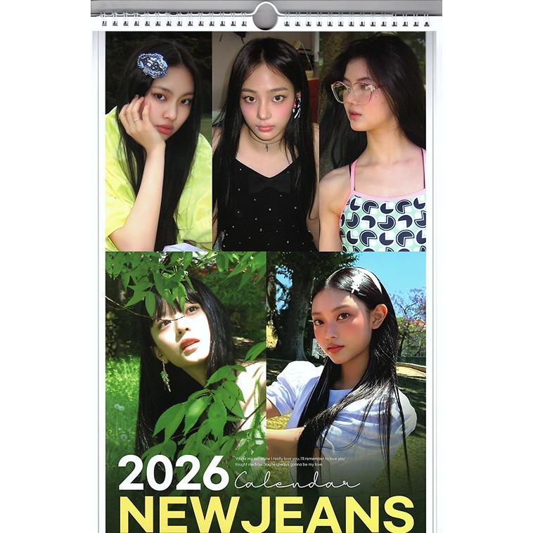 NewJeans ニュージーンズ グッズ 大判 壁掛け カレンダー 2026年 (令和